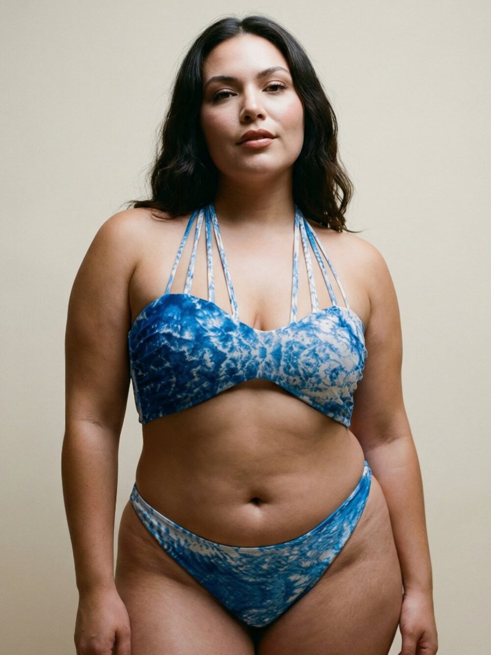 MIKOH Blue Tie-Dye Bikini Set